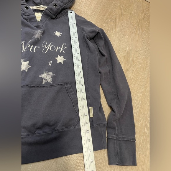 Maison Scotch Grunge Distressed Graphic Y2K Pullover Hoodie - Picture 8 of 9